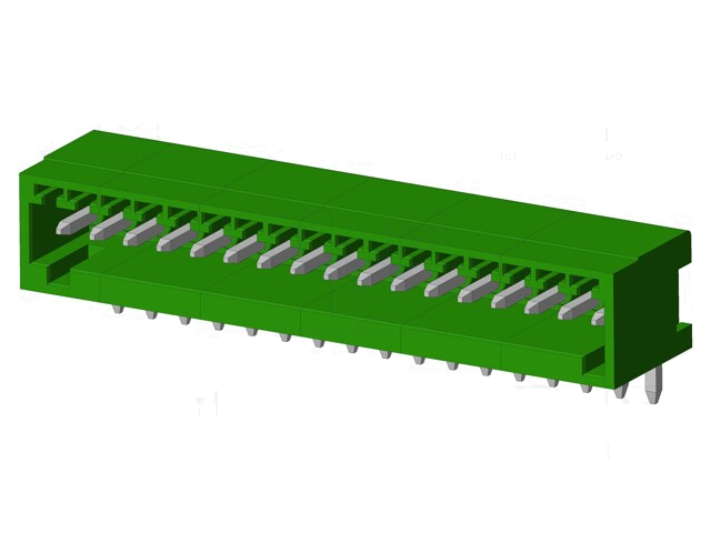 Connector: ontkoppelbare terminal strip; contact; mannelijk Connector: ontkoppelbare terminal strip; contact; mannelijk